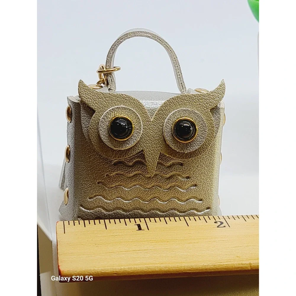 Cute Owl Coin Purse Keychain Tassel Mini Bag Charm Silver NEW‎ Women's Home